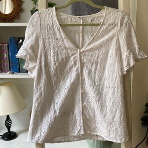Old navy white button blouse